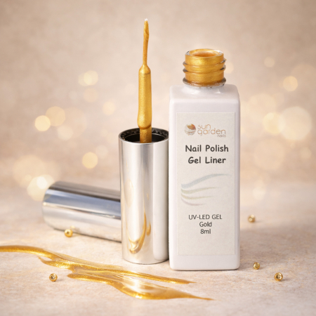 Preview: Nail Polish Nail Liner Gold 8ml – Präziser Nailart-Lack für feine Linien & Designs